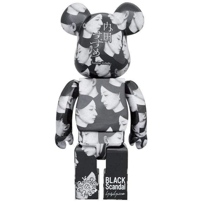 400 & 100 Bearbrick Black Scandal Yohji Yamamoto x Suzume Uchida designer collectible toy