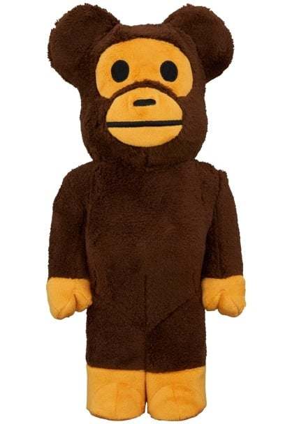 400% Bearbrick Baby Milo Costume Edition by BAPE, plush design.