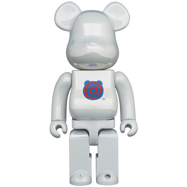 400% Bearbrick - Bearbrick Logo - 1st Model (White Chrome)