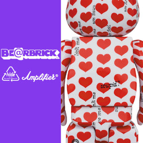 400% & 100% Bearbrick Sæt - White Heart by HIDE