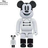 400% & 100%  Bearbrick sæt - Mickey Mouse (Nighttime)