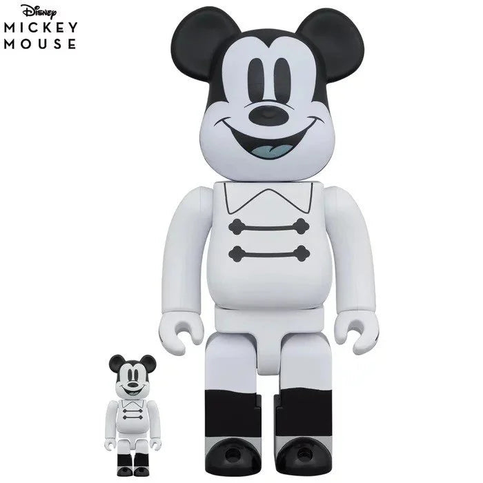 400% & 100% Bearbrick sæt - Mickey Mouse (Nighttime)