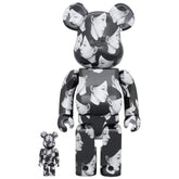 400% & 100% Bearbrick sæt - Multiple Selves - Black Scandal (Yohji Yamamoto x Suzume Uchida)-Medicom Toy-Bearbrick