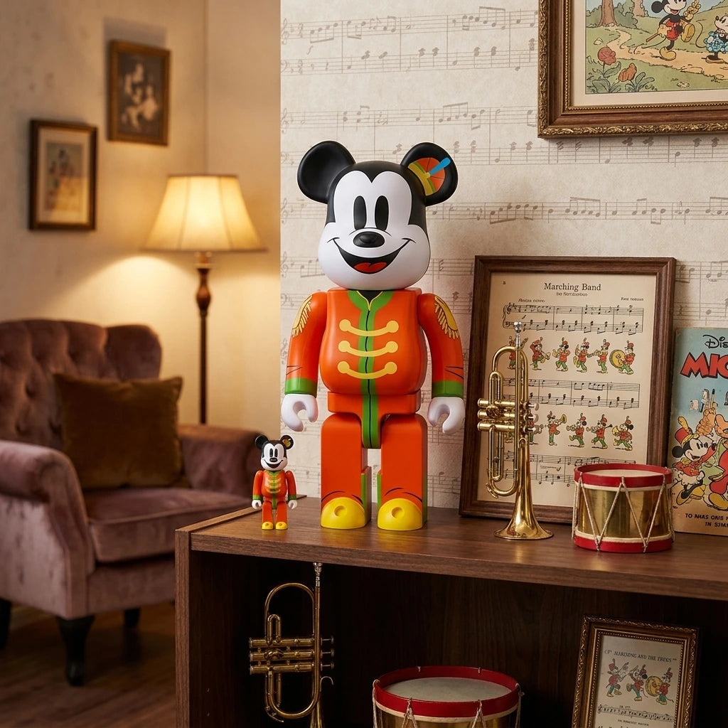 400% & 100% Bearbrick Set - Mickey Mouse (The Band Concert) | 400% & 100% Bearbrick Set - Mickey Mouse (The Band Concert) | Køb hos Bearbrick.dk