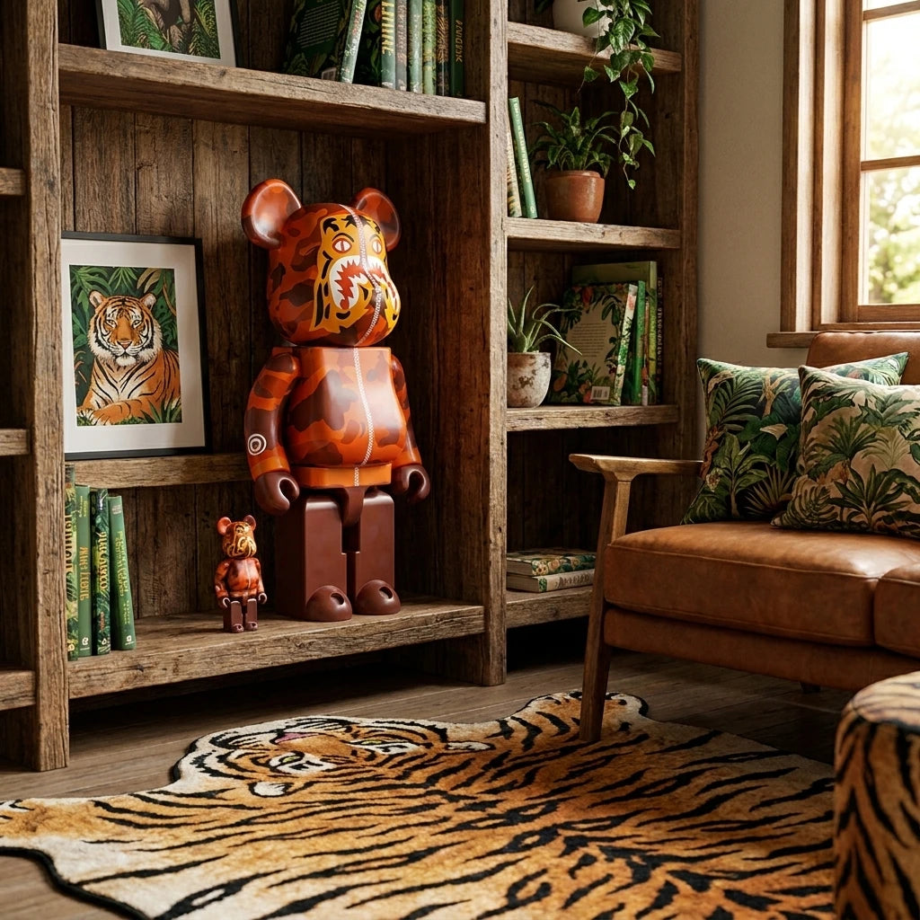 400% & 100% Bearbrick set - Camo Tiger by BAPE (Red ver.) | 400% & 100% Bearbrick set - Camo Tiger by BAPE (Red ver.) | Køb hos Bearbrick.dk