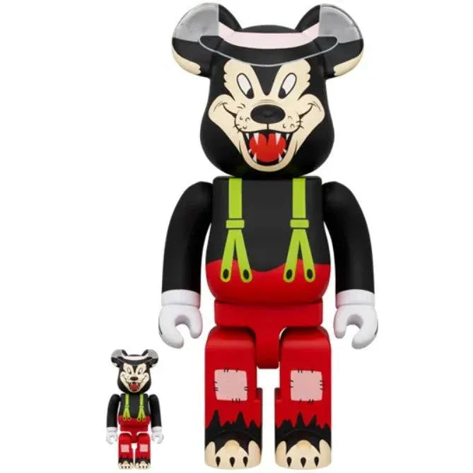 400% & 100% Bearbrick Sæt - The Big Bad Wolf (Disney)