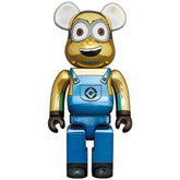 400% & 100% Bearbrick sæt - Minion Dave (Chrome ed.)