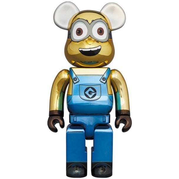 1000% Bearbrick - Minion Dave (Chrome ed.)