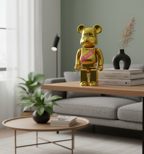 400% + 100% Bearbrick set - Sex Pistols - Never Mind the Bollocks (Chrome Edition)-Medicom Toy-Bearbrick