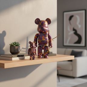 400% & 100% Bearbrick - Chiyogami II (Purple)