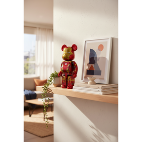 400% & 100% Bearbrick - Iron Man - Mark 43 (Infinity Saga)-Medicom Toy-Bearbrick