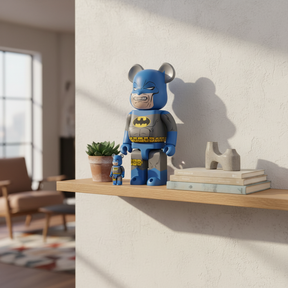 400% & 100% Bearbrick sæt - Batman (The Dark Knight Returns Blue)-Medicom Toy-Bearbrick
