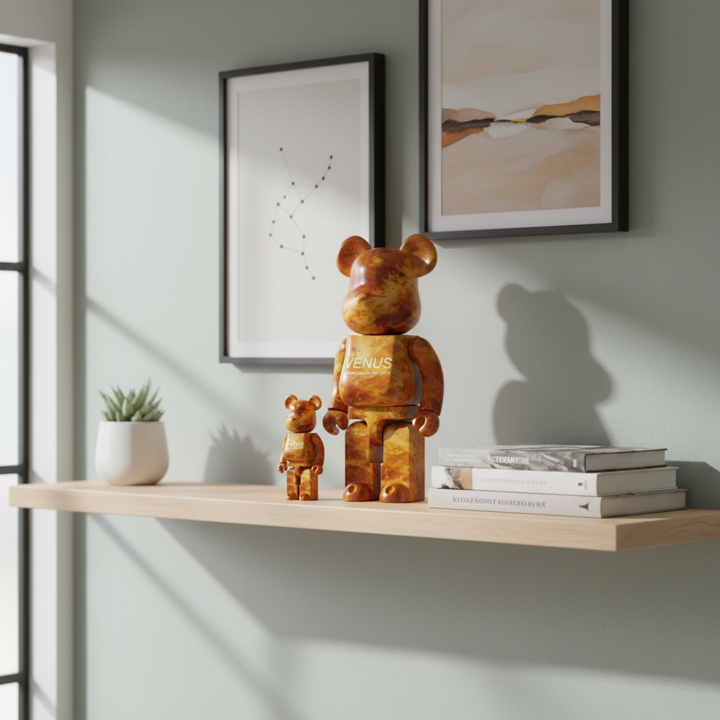 400% & 100% Bearbrick - Venus (NASA x Davinci+ Exploration)-Medicom Toy-Bearbrick