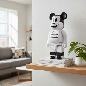 400% & 100% Bearbrick sæt - Mickey Mouse (Nighttime)-Medicom Toy-Bearbrick