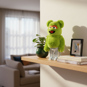 400% & 100% Bearbrick sæt - Oscar The Grouch - Costume Edition (Sesame Street)-Medicom Toy-Bearbrick