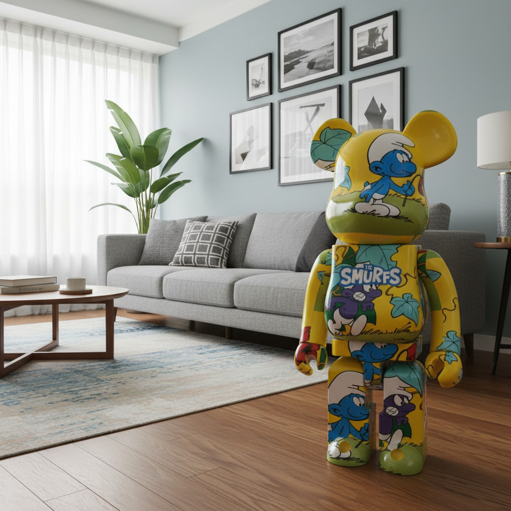 1000% Bearbrick - The Purple Smurf (The Smurfs)