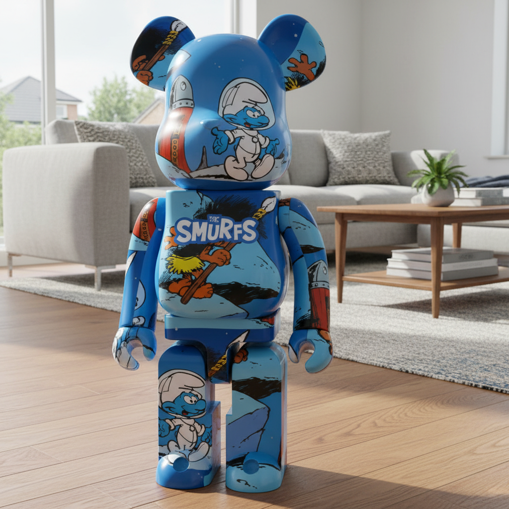 1000% Bearbrick - The Astrosmurf (The Smurfs)