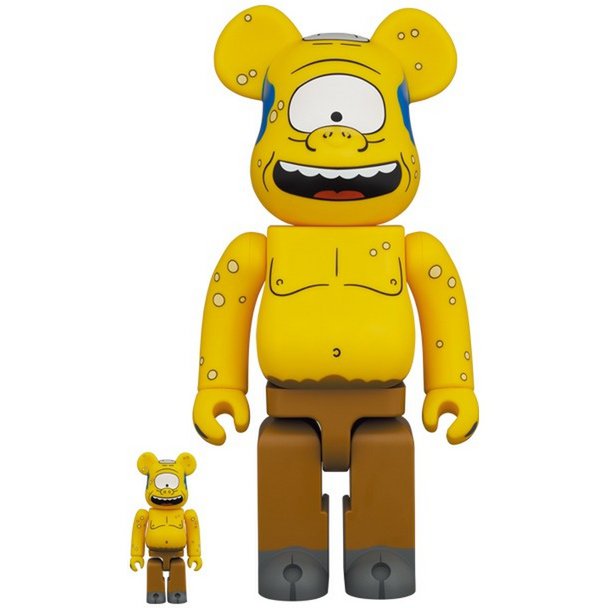 400% & 100% Bearbrick sæt - Cyclops (The Simpsons)