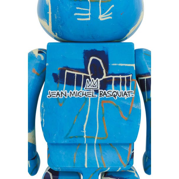 400% & 100% Bearbrick Sæt - Jean-Michel Basquiat v9 (Blue Angel)