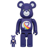 400% & 100% Bearbrick Sæt - Rainbow Heart Bear (Care Bears)