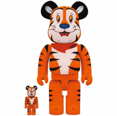 400% ja 100% Bearbrick Set - Tony the Tiger Vintage (Kelloggs)