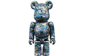 400% & 100% Bearbrick Set – Jackson Pollock Studio (Chrome Ver.)