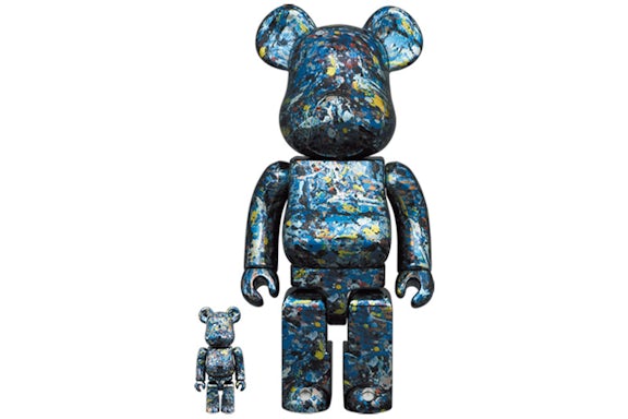 400% & 100% Bearbrick -setti - Eugène Delacroix (Vapaus johtaa kansaa)