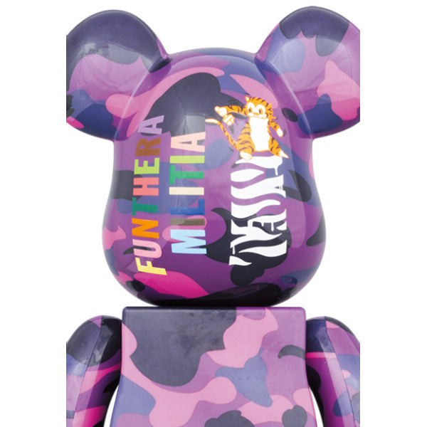 400% & 100% Bearbrick set - Camo Tiger by BAPE (Purple ver.)