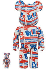 400% & 100% Bearbrick sæt - Andy Warhol (Brillo)-Medicom Toy-Bearbrick