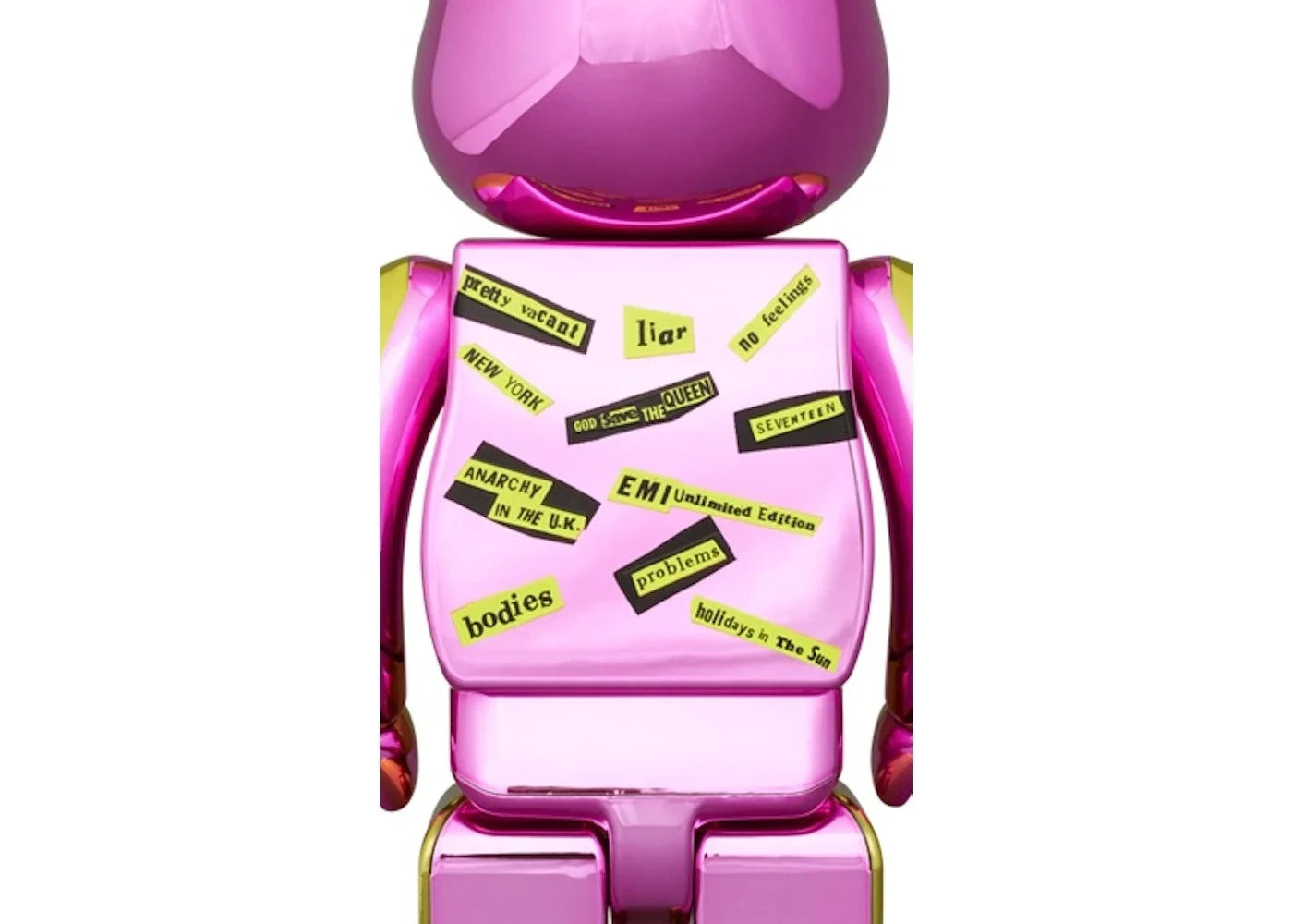 400% + 100% Bearbrick set - Sex Pistols - Never Mind the Bollocks (Chrome Edition)