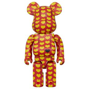 400% & 100% Bearbrick - Amplifier Yellow Heart (Reverse) -setti
