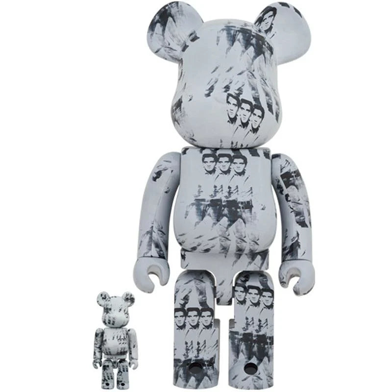 400% & 100% Bearbrick set - Andy Warhol (Elvis Presley)