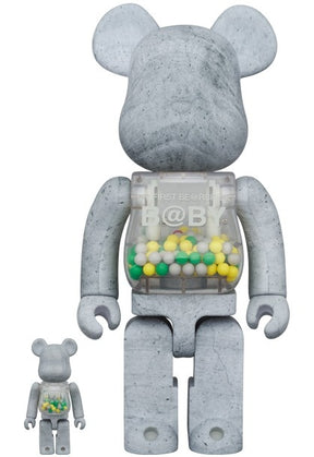 400% & 100% Bearbrick set - My First Bearbrick Baby (Concrete)