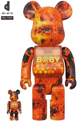 400% & 100% Bearbrick set - My First Bearbrick Baby (Flame)