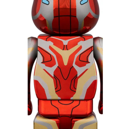 400% & 100% Bearbrick - Iron Man - Mark 85 Chrome ed. (BWWT3)