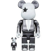 400% & 100% Bearbrick sæt - KISS Star Child (Chrome ed.)