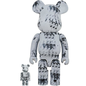 400 % & 100 % Bearbrick -setti – Andy Warhol (Elvis Presley)
