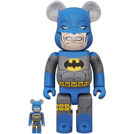 400 % & 100 % Bearbrick -setti – Batman (The Dark Knight Returns Blue)