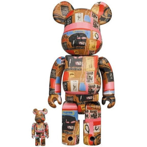 400 % & 100 % Bearbrick -setti – Andy Warhol x Jean-Michel Basquiat #2