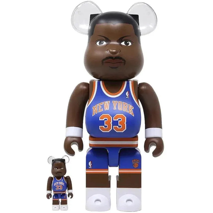 100% & 400% Bearbrick Sæt – Patrick Ewing (New York Knicks)-Medicom Toy-Bearbrick